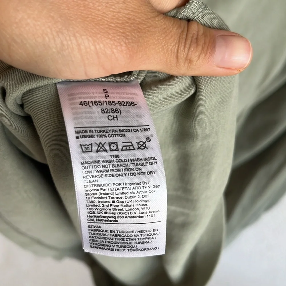 Banana Republic Sage Green Puff Sleeve Blouse
